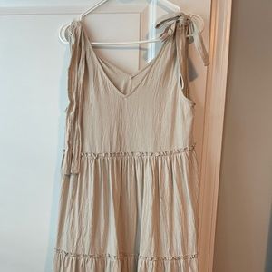 Maxi linen boho dress